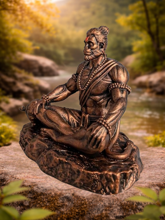 Antique Meditating Hanuman Idol