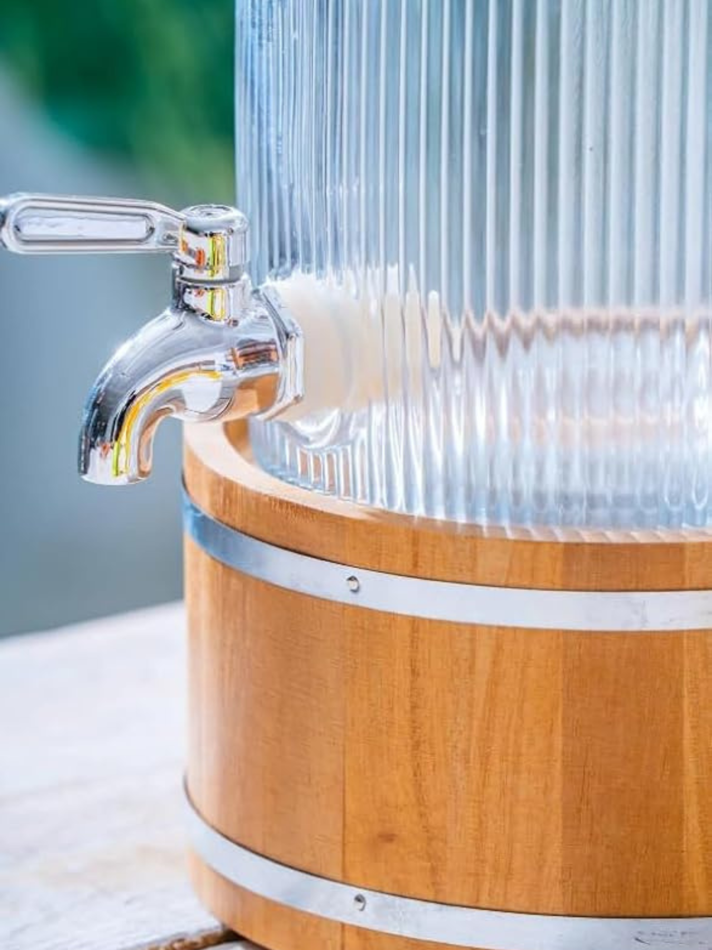 Vintage Ribbed Glass Dispenser (3 L)