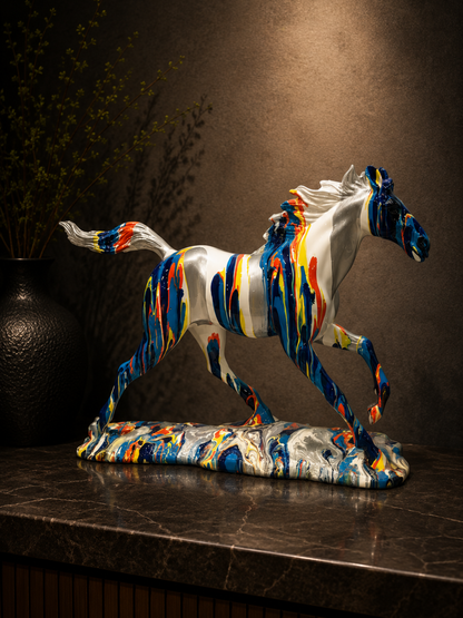 Galloping Art Horse Showpiece