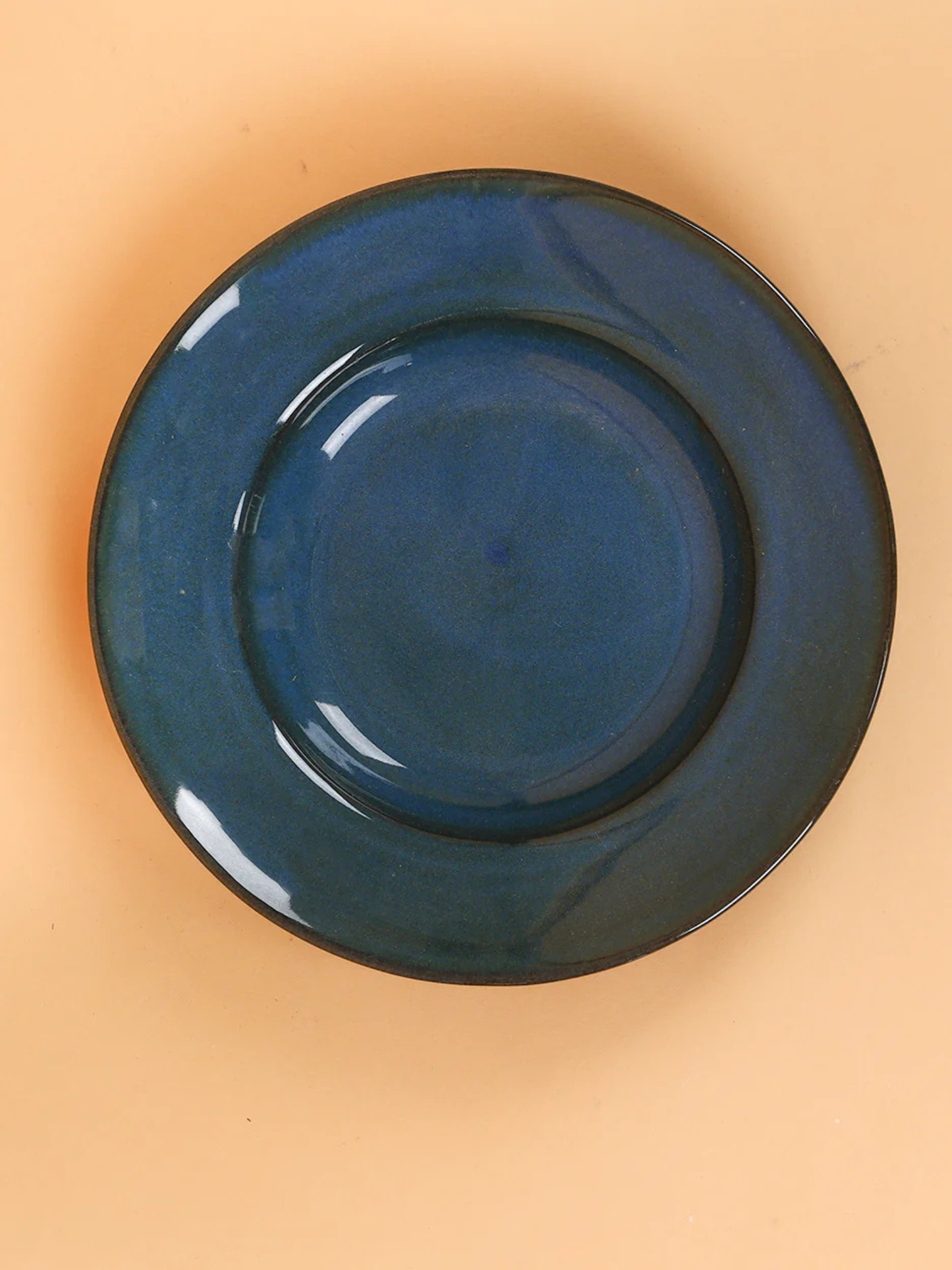 Midnight Blue Ceramic Pasta Plate – 9 Inch