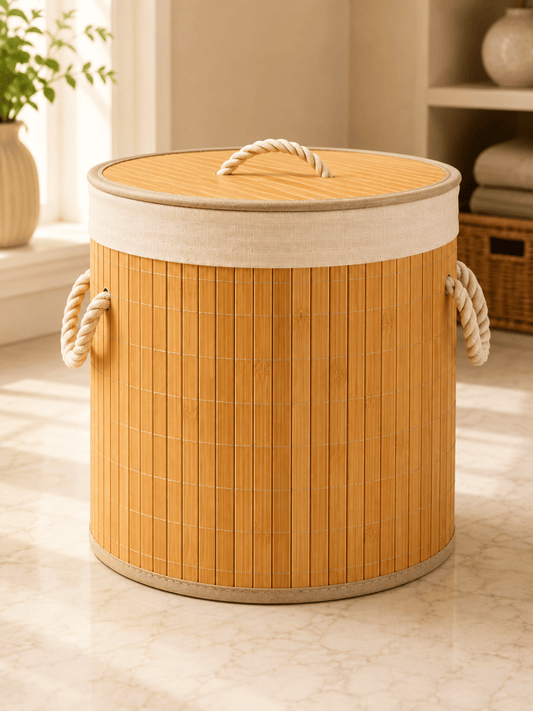 Natural Bamboo Laundry Basket