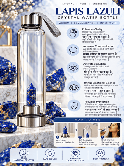 Lapis Lazuli Crystal Water Bottle