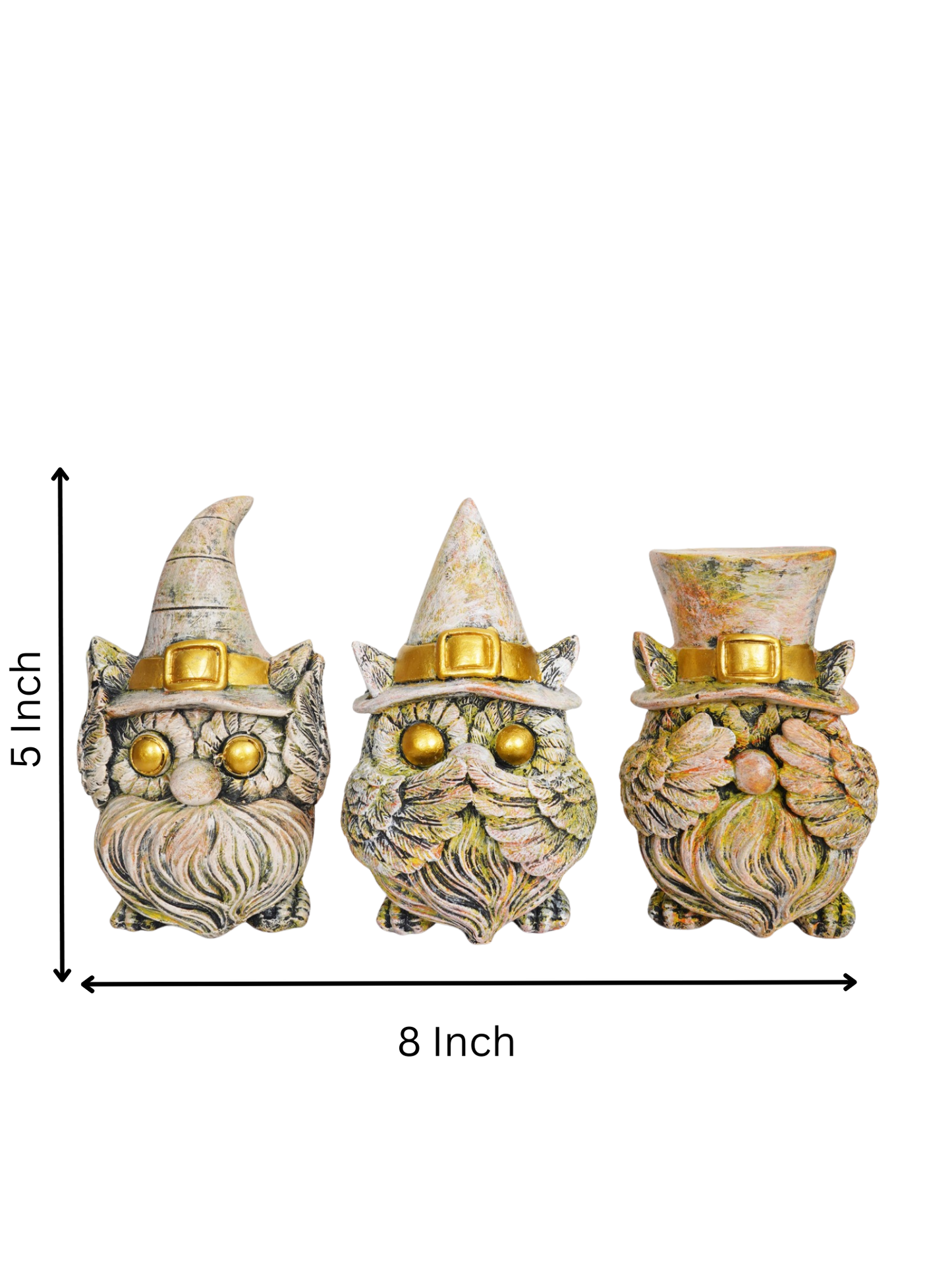 Rustic Harmony Gnome Trio