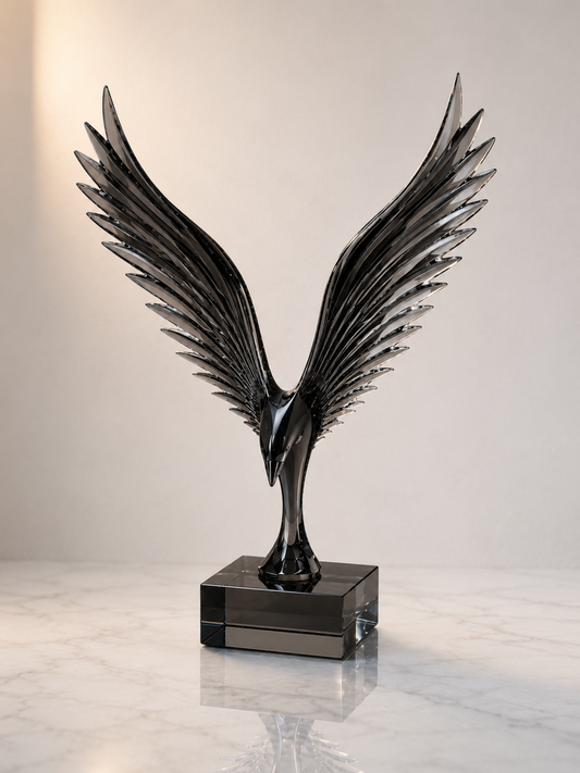 Crystal Phoenix Wings Showpiece