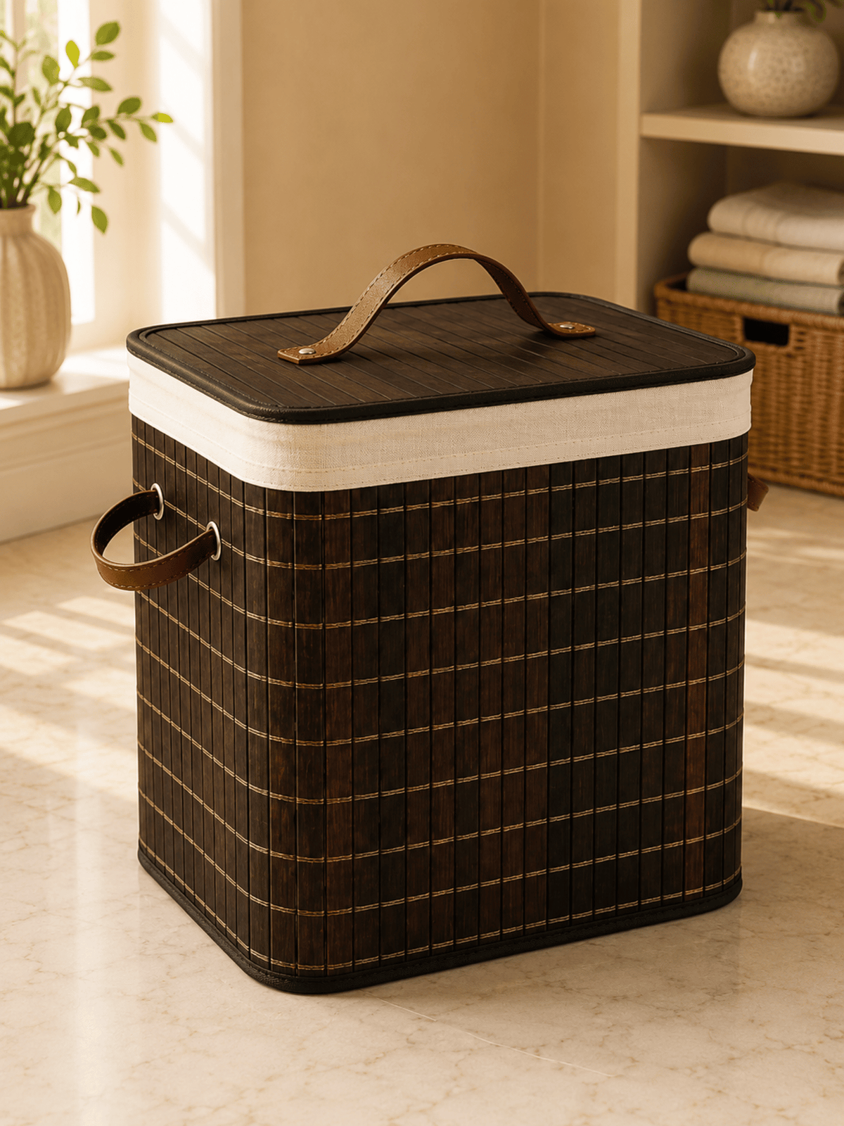 Midnight Weave Laundry Basket