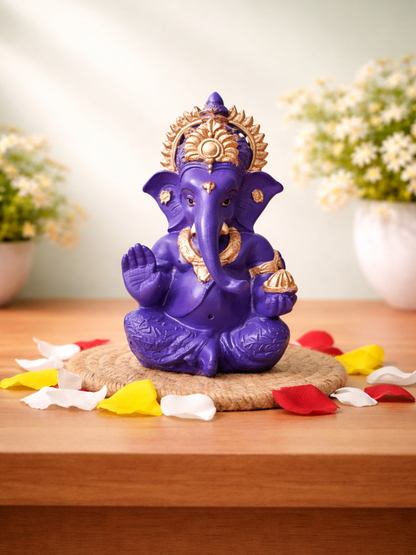 Purple Ganesha Idol