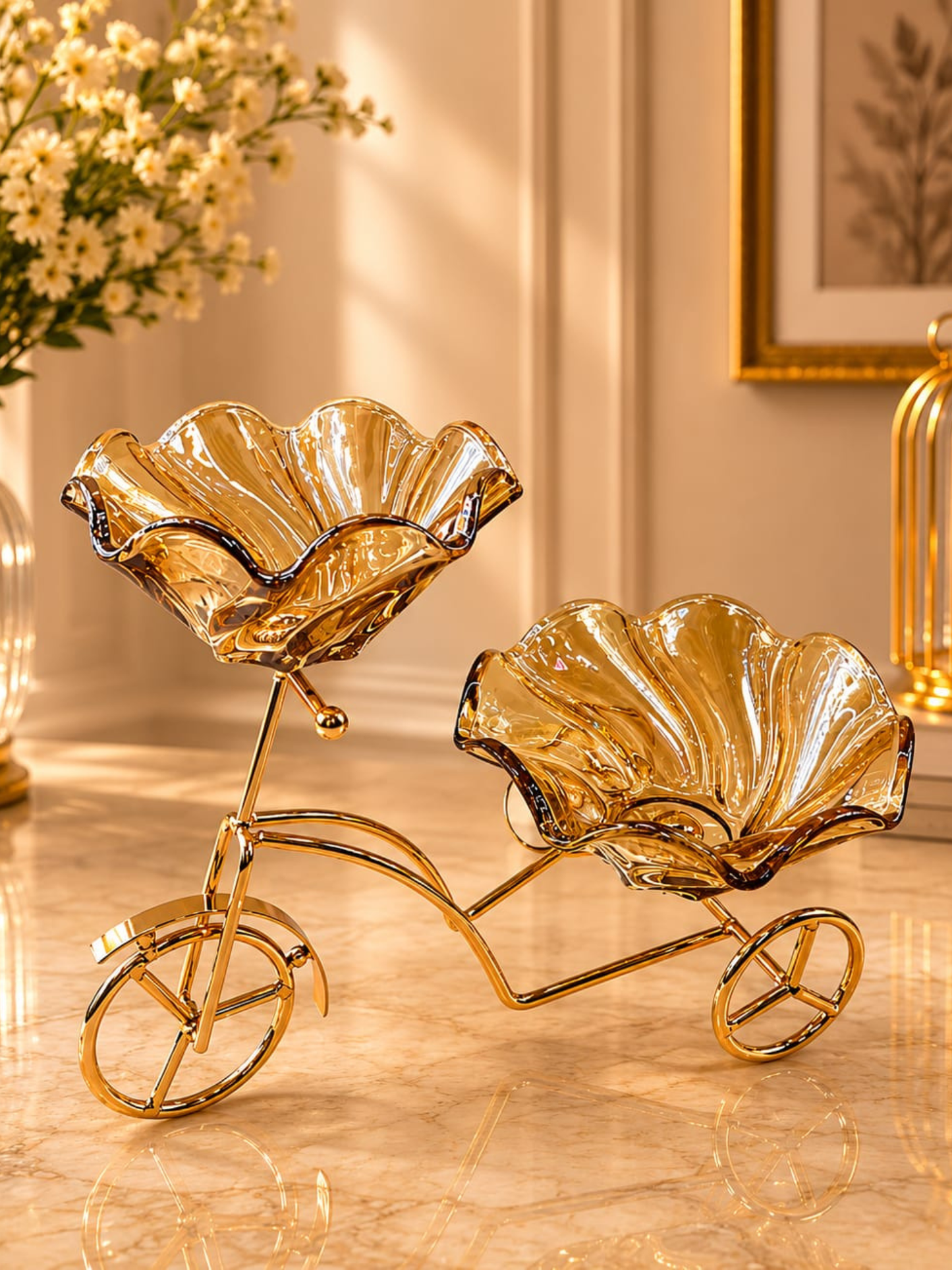 Vintage Cycle Crystal Bowl