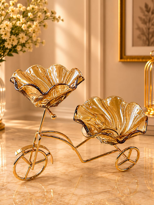 Vintage Cycle Crystal Bowl