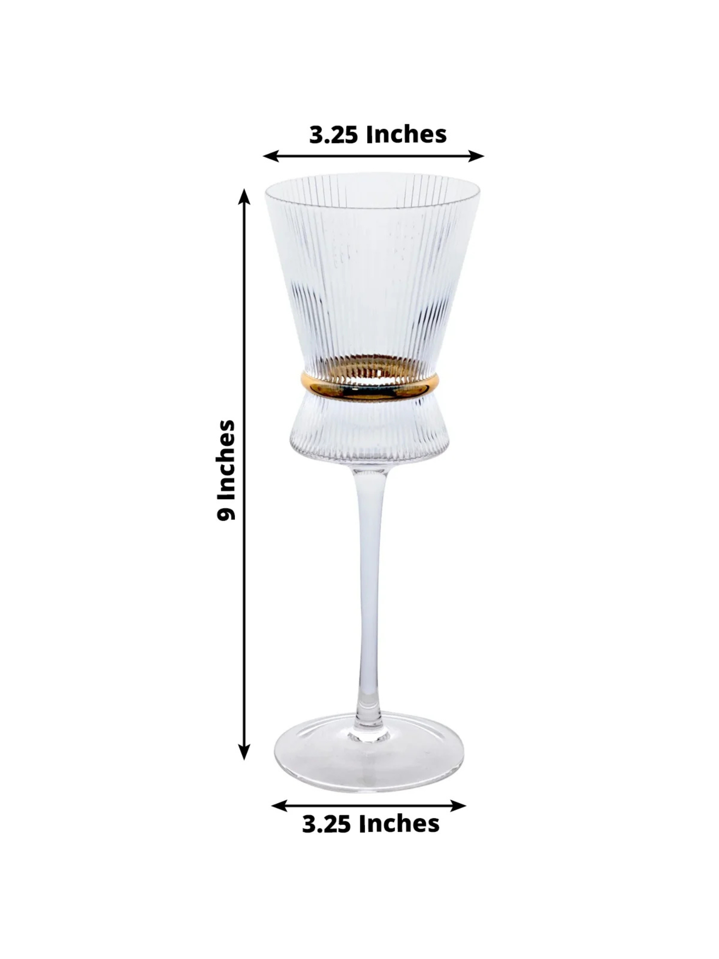 Celeste Ribbed Wine Glass