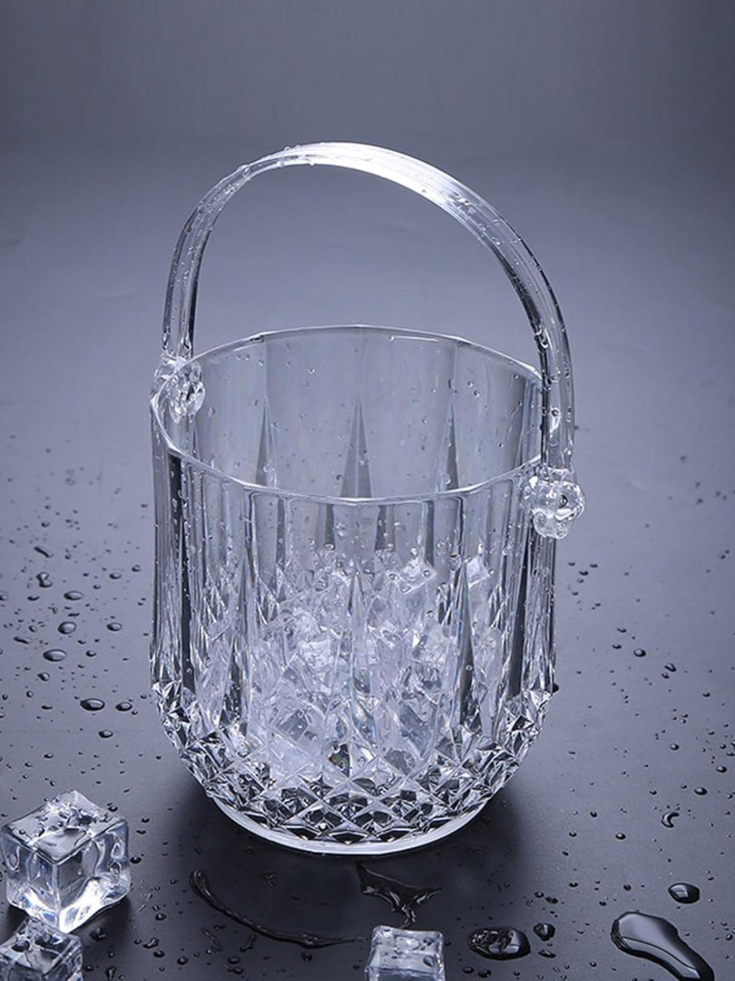 Crystal Cut Ice Bucket