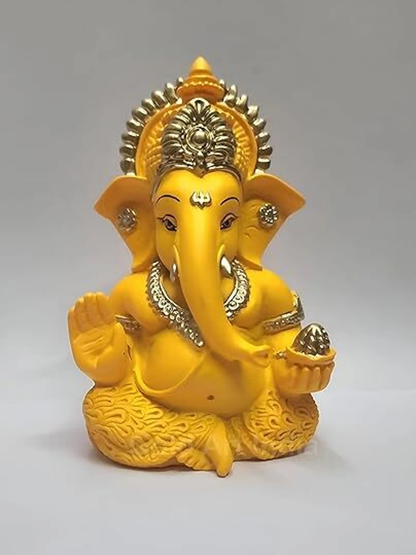 Yellow Ganesha Idol