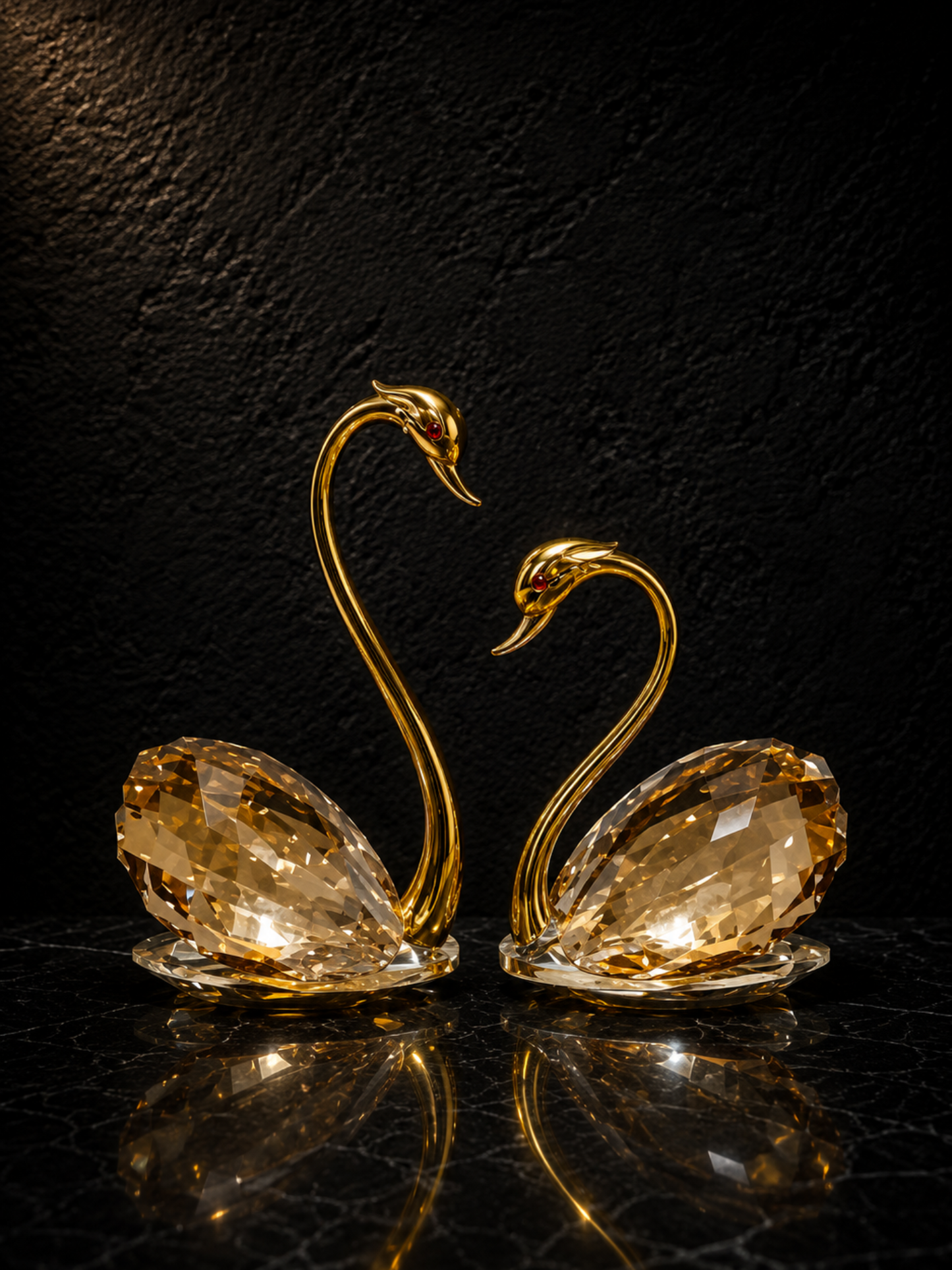 Crystal Grace Swan Pair