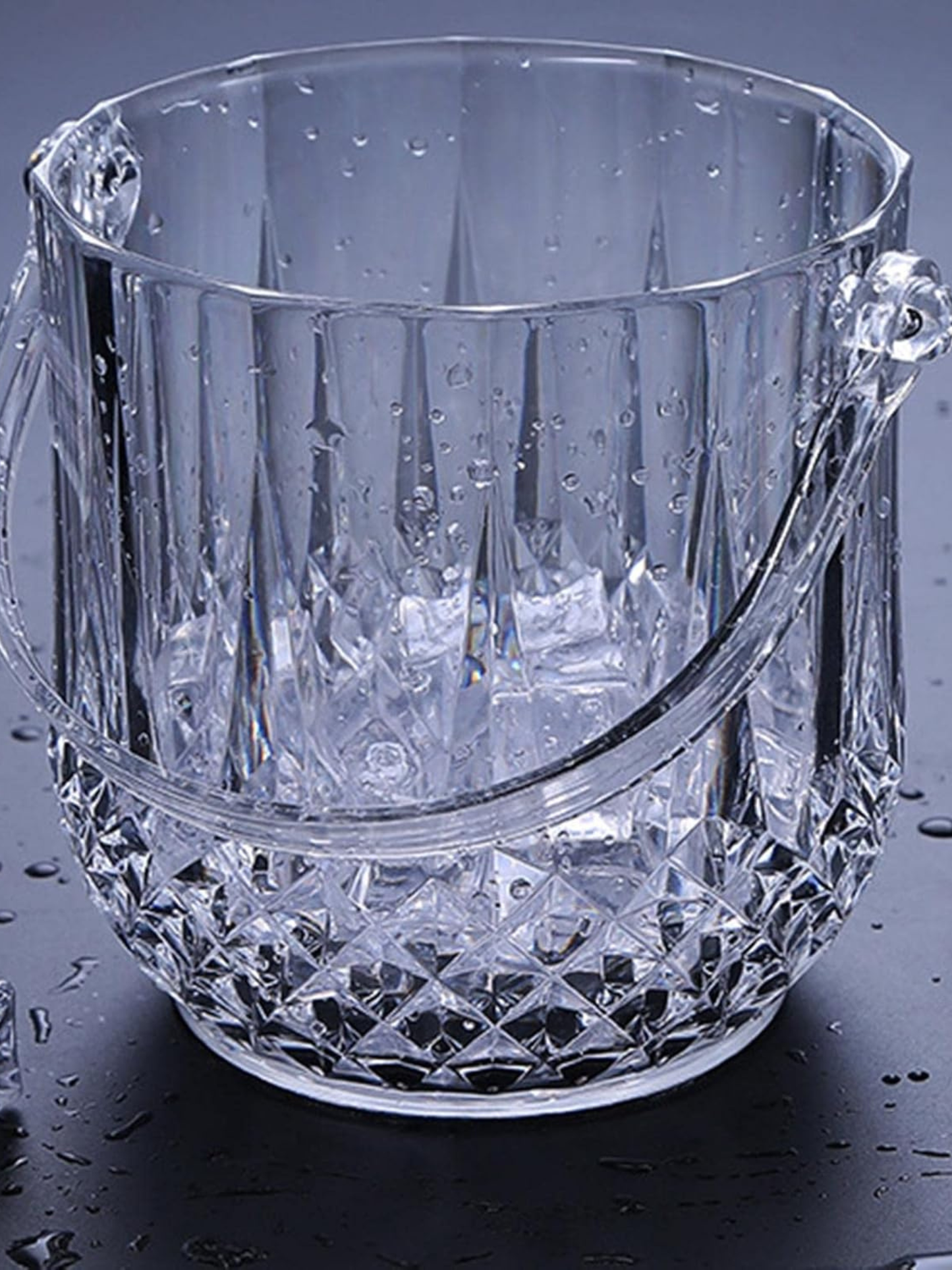 Crystal Cut Ice Bucket