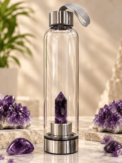 Amethyst Crystal Water Bottle