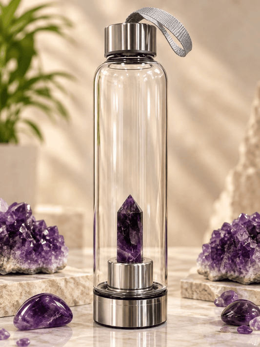 Amethyst Crystal Water Bottle