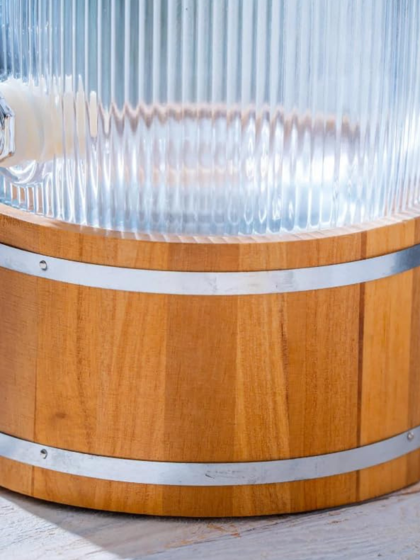 Vintage Ribbed Glass Dispenser (3 L)