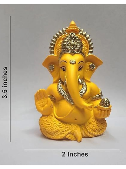 Yellow Ganesha Idol