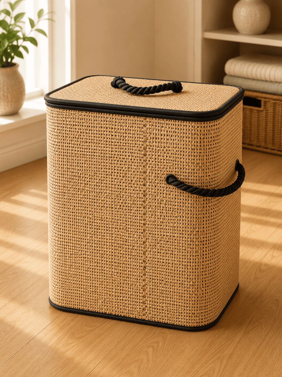 The Noir Weave Laundry Basket