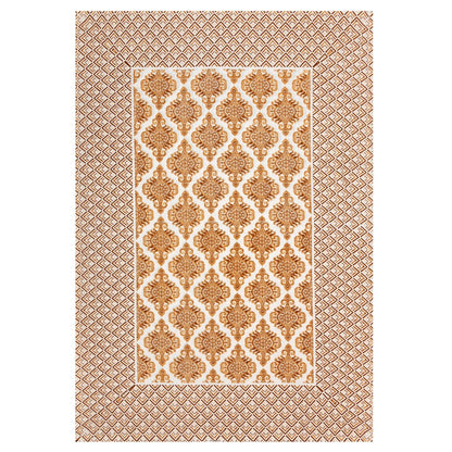 Leafy Medley Sanganeri Single Bedsheet with 1 Pillow Cover Printed Flat Bed Sheet (60" x 90")