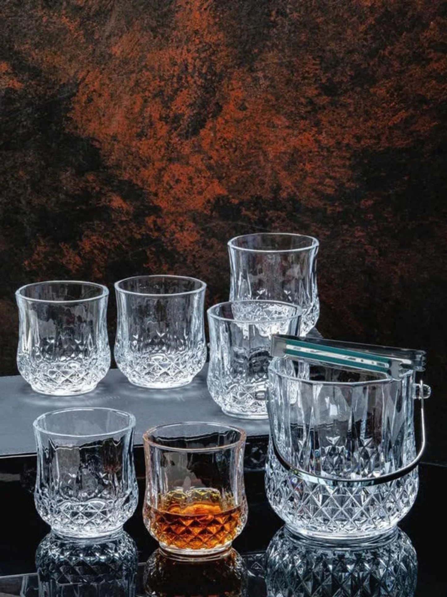 Crystal Cut Ice Bucket