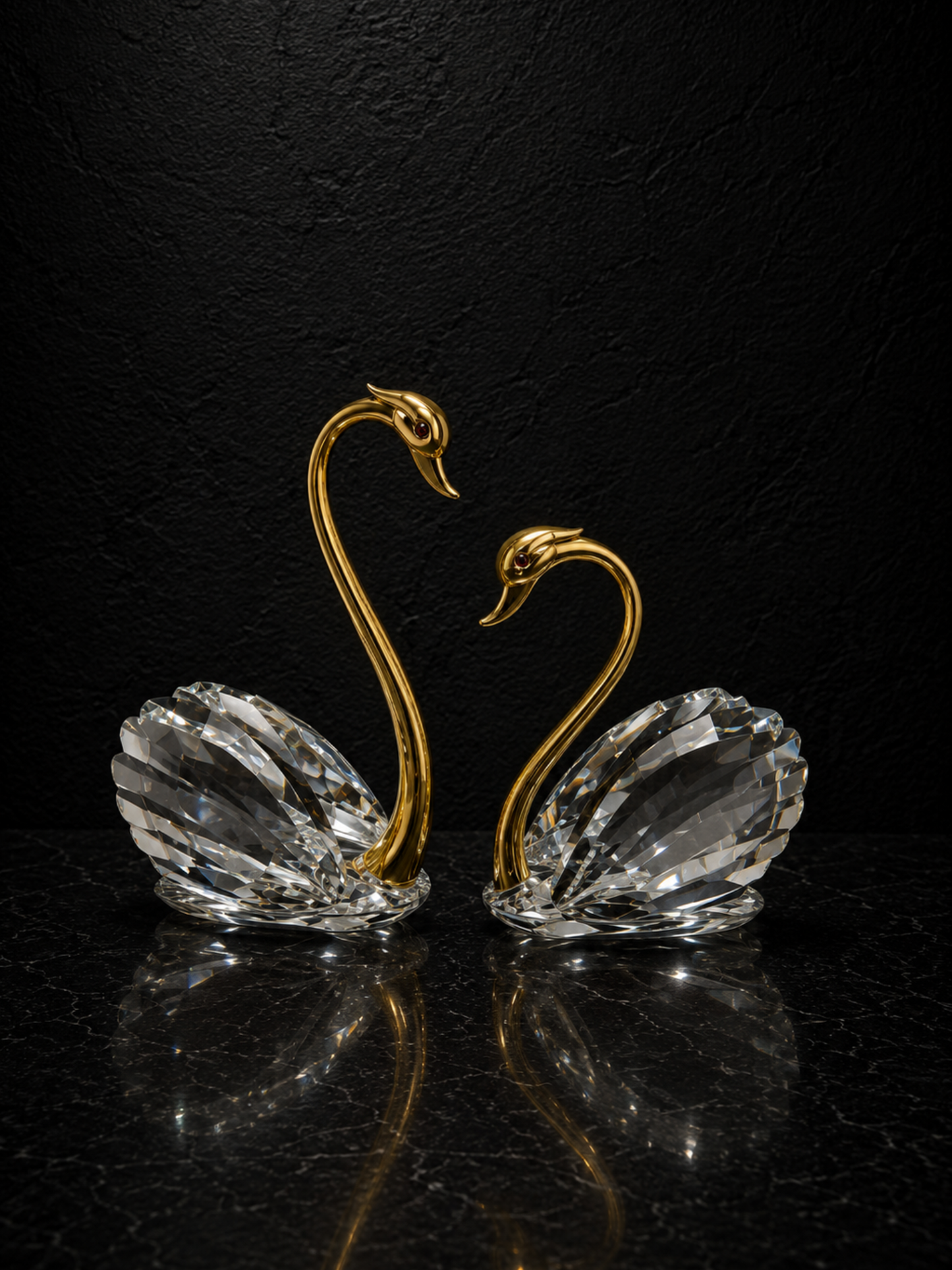 Crystal Grace Swan Pair