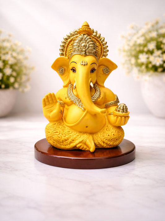 Yellow Ganesha Idol