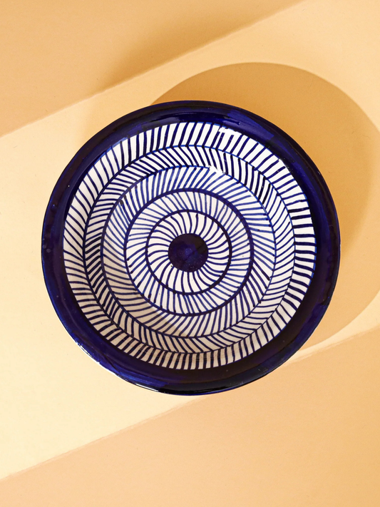 Neel Indigo Kaleidoscope Pasta Plate – 6 Inch