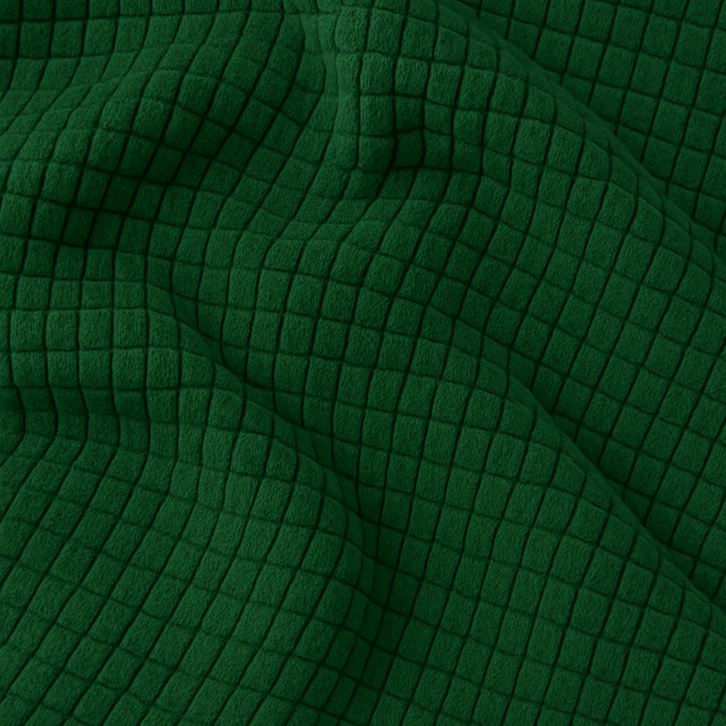 Forest Green - Solid Waffle Cotton Soft Towel Set : 1 Bath Towel and 2 Hand Towels