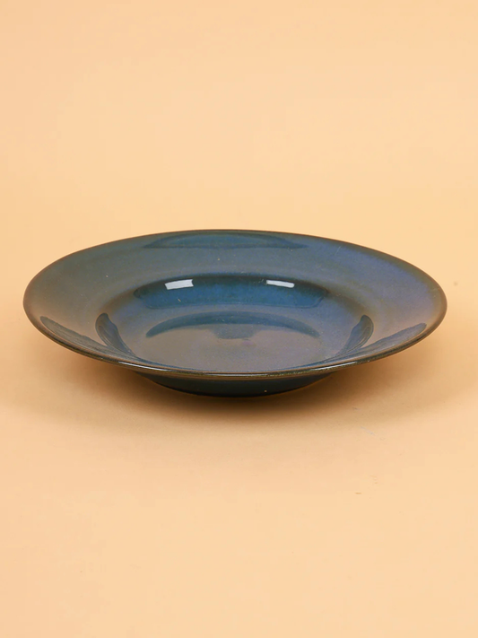 Midnight Blue Ceramic Pasta Plate – 9 Inch