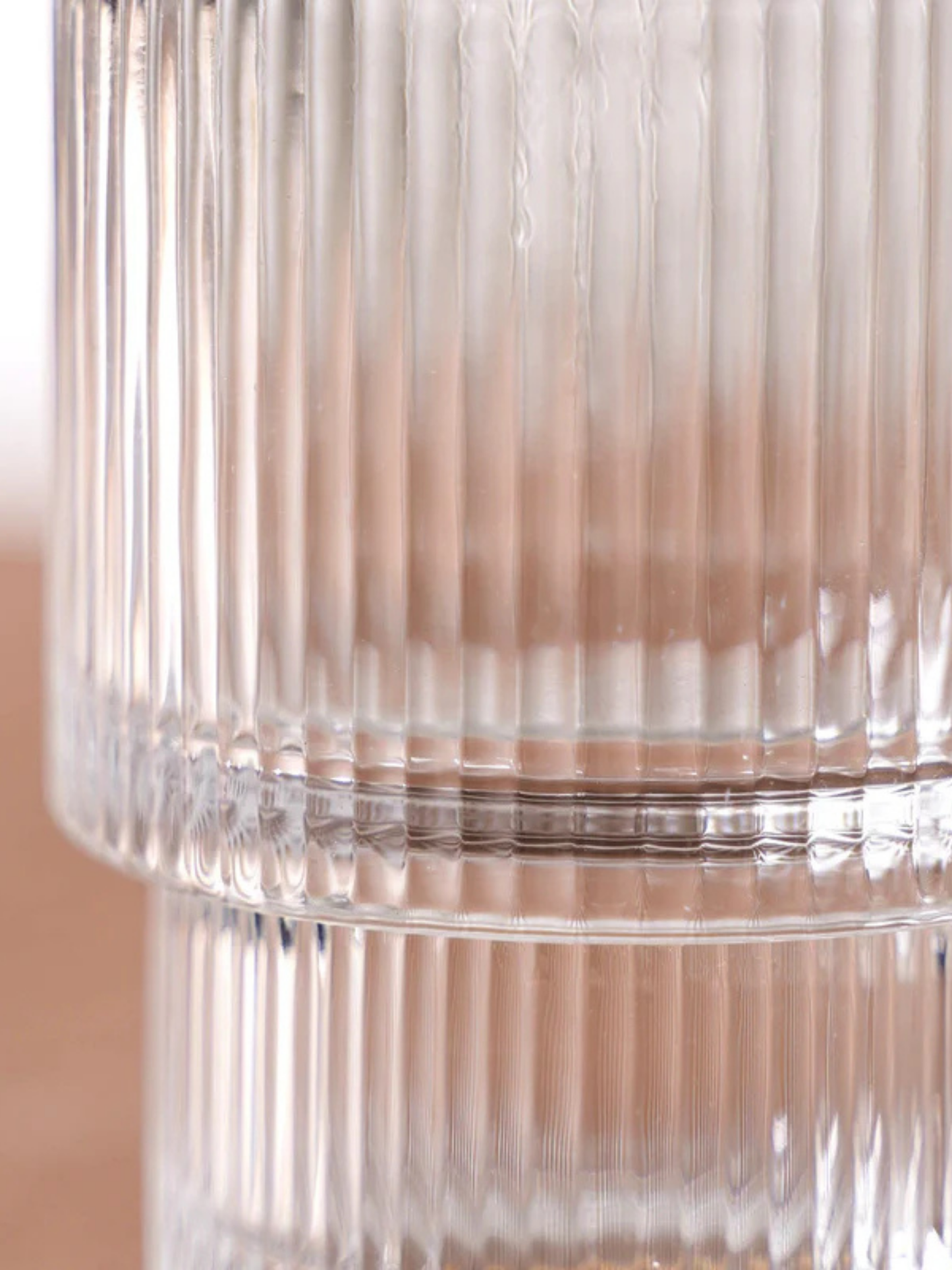 Aura Ribbed Stack Whiskey Glasses