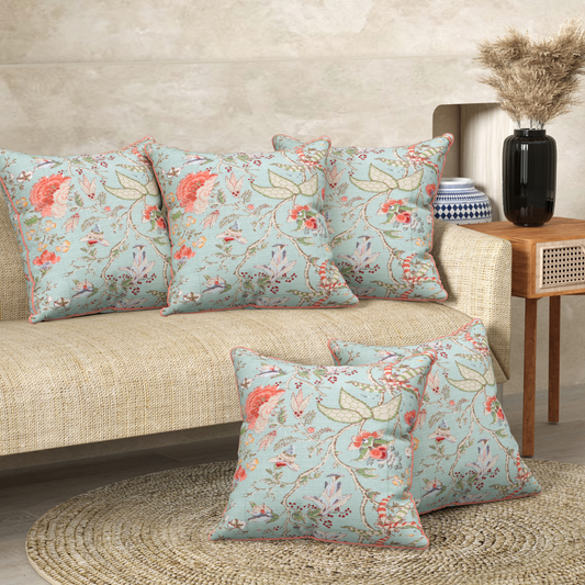 Soft Petal Anokhi Cotton Cushion Covers - 16x16 Inches