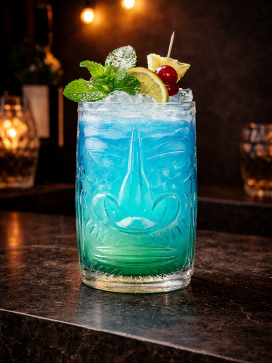 Mystic Face Tiki Glass