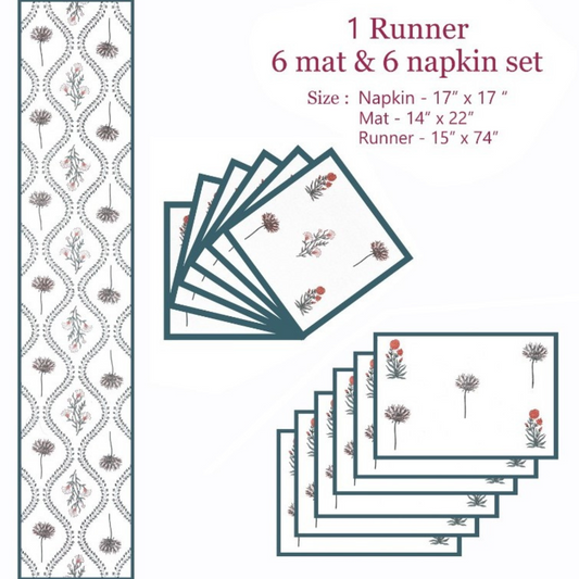 Botanical Grace Table Mat Set
