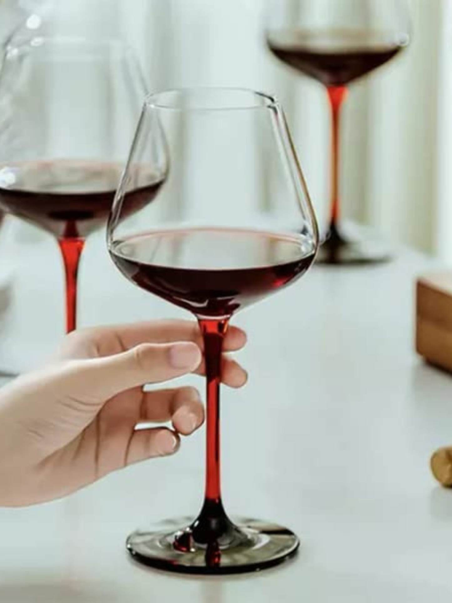 Crimson Stem Wine Glass (470 ML)