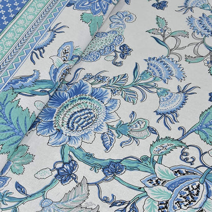 Summer Dew – Ethnic Jaipuri Printed Bedsheet Set with Pillow Covers