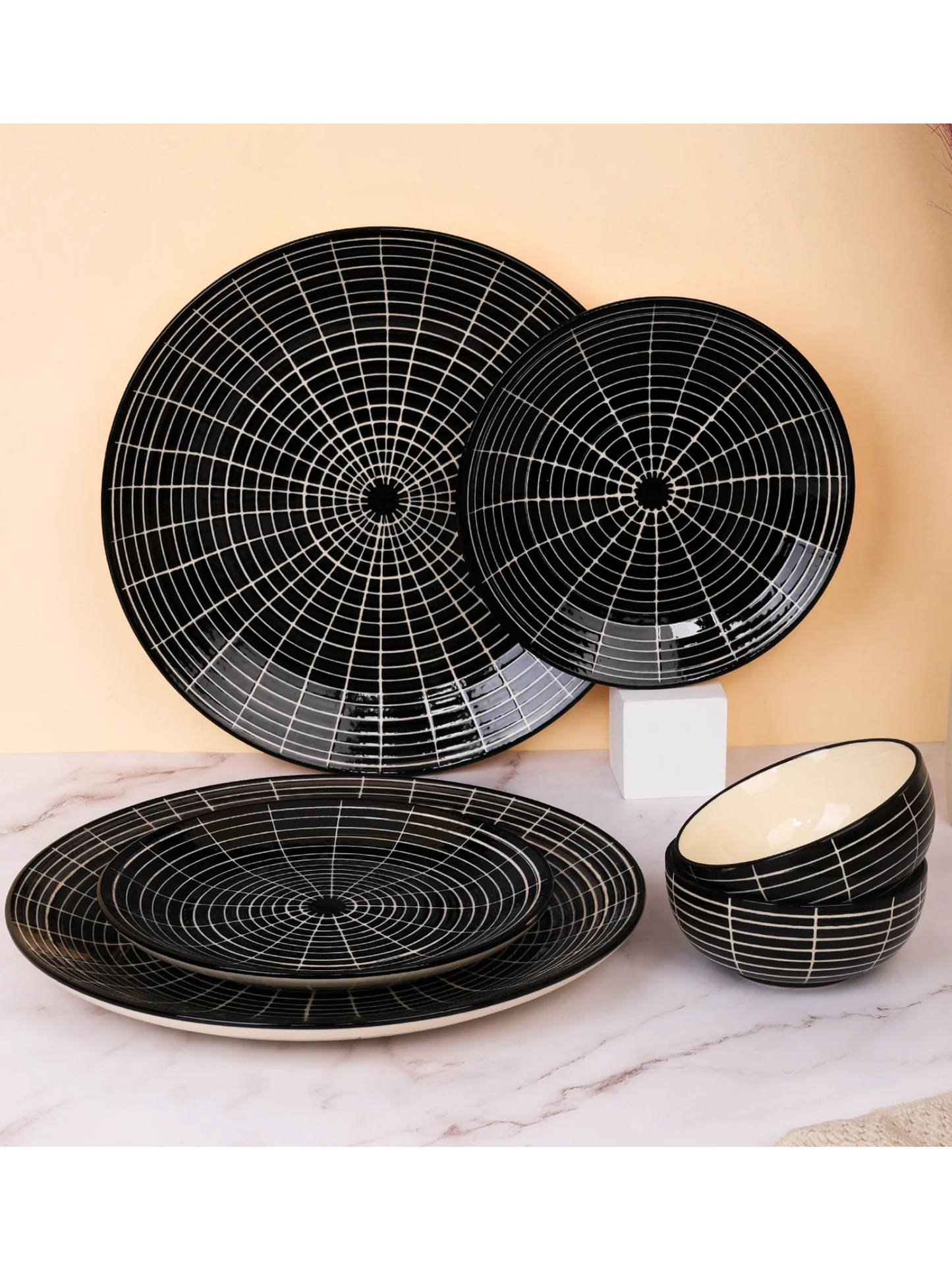 Vector Black Studio Pottery Ceremic Dinner Set