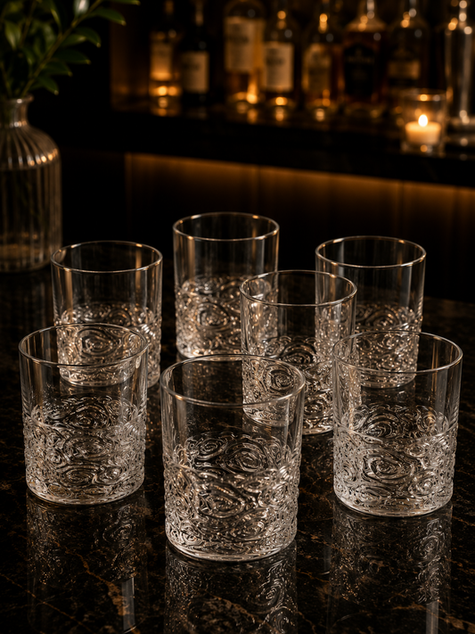Royal Wave Whiskey Glass Set of 6