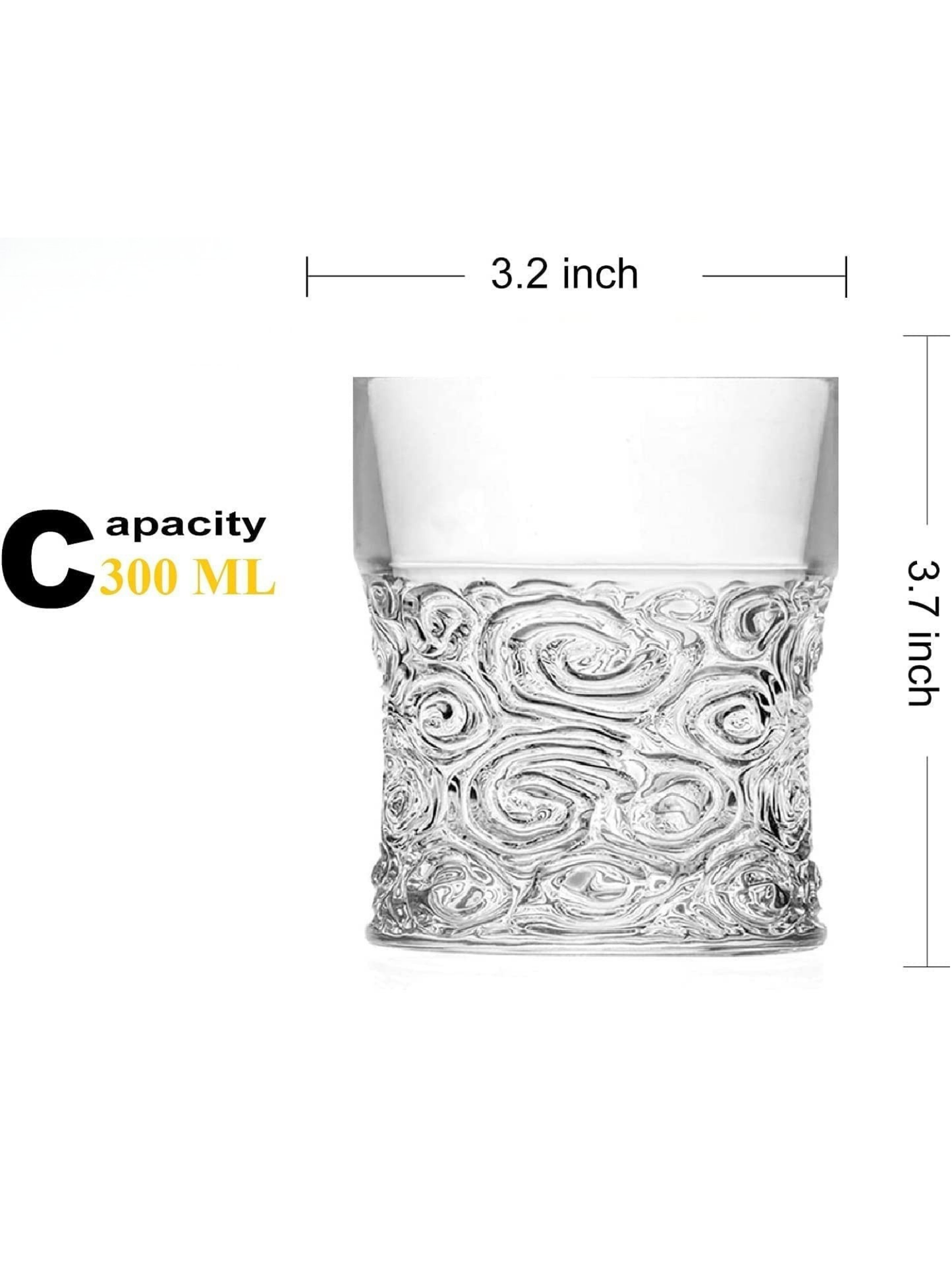 Royal Wave Whiskey Glass Set of 6