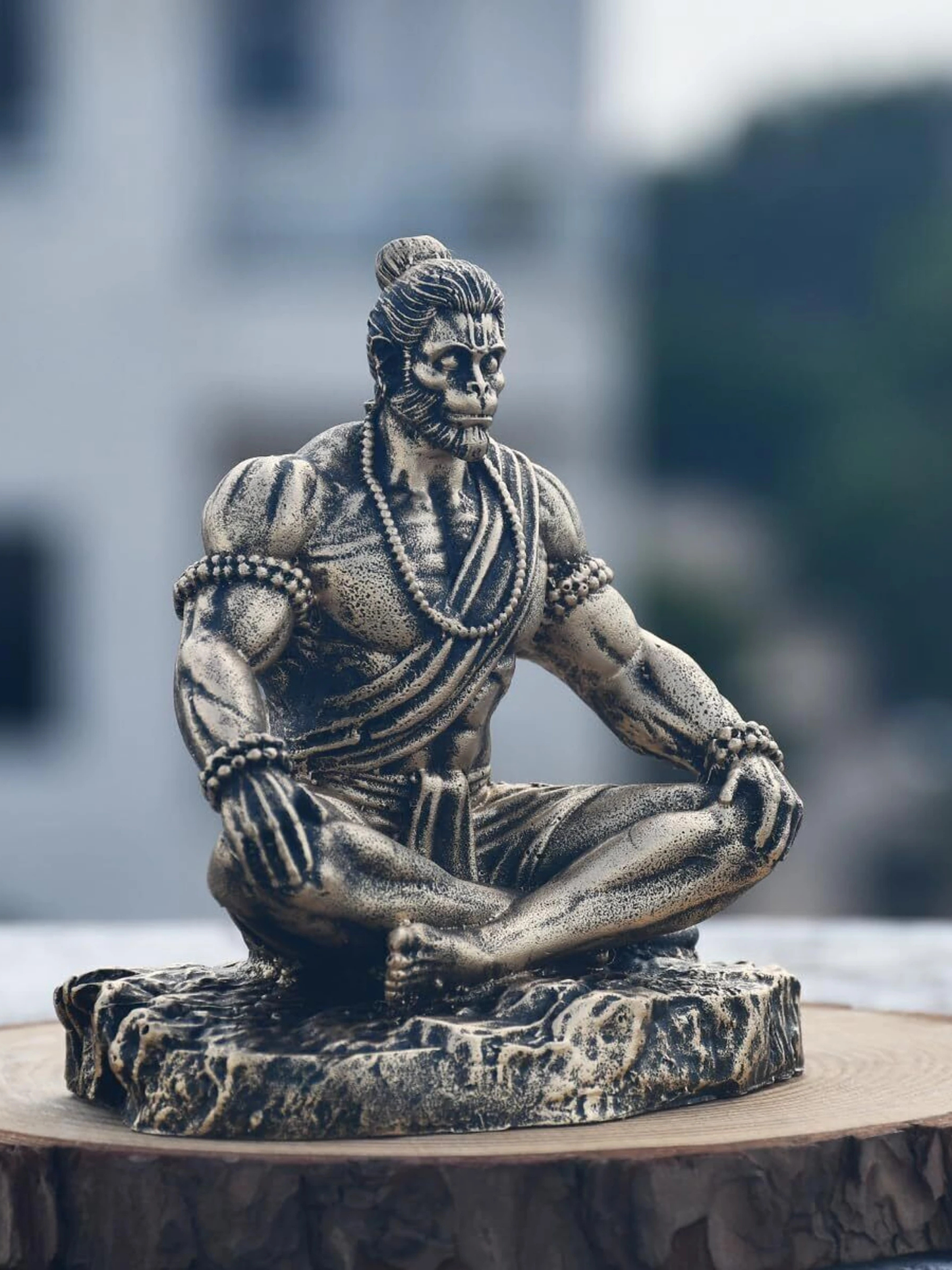 Meditative Hanuman Statue