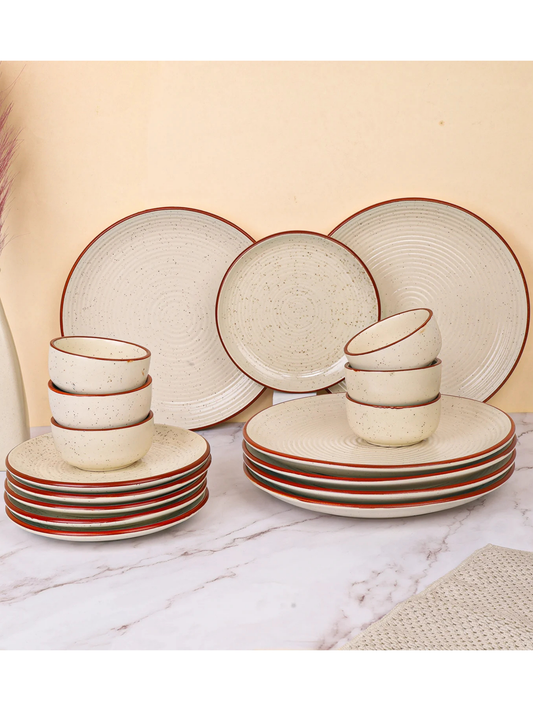 Terra Rim Studio Pottery Ceremic Dinner Set