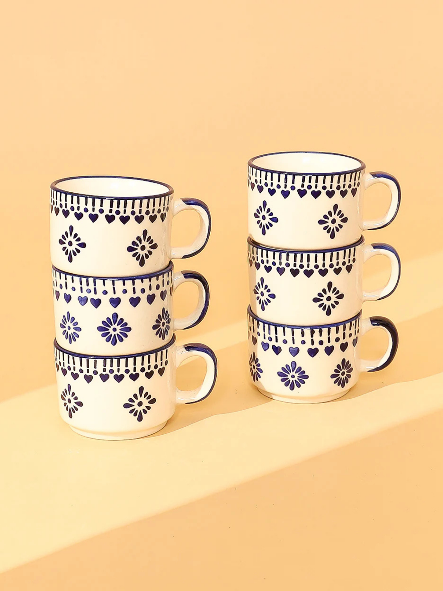 Classic Indigo Cups (Set Of 6)