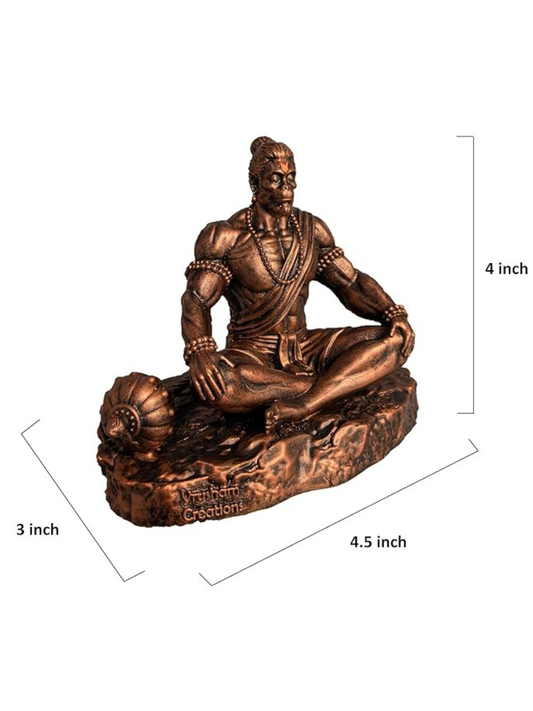 Antique Meditating Hanuman Idol