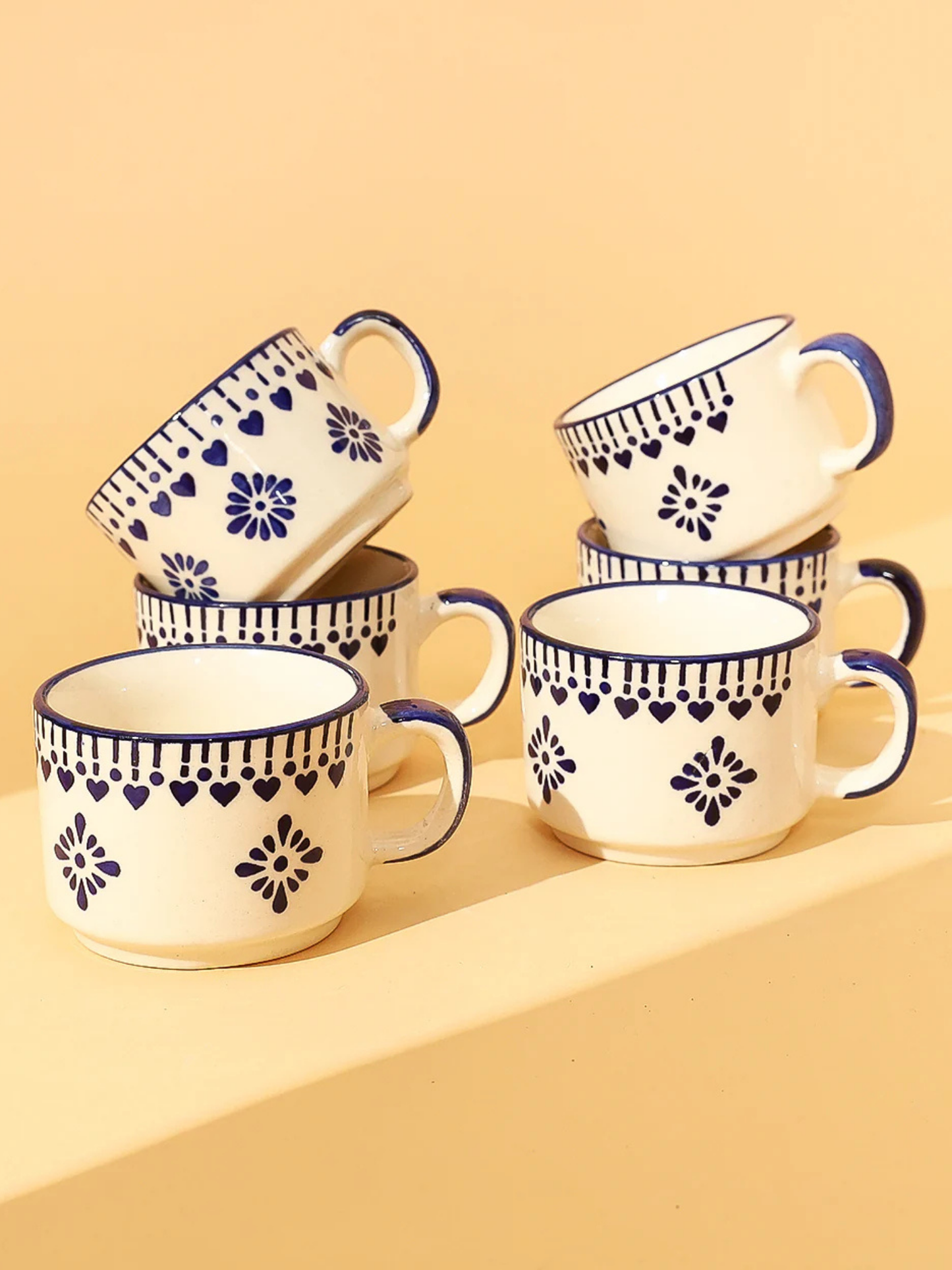 Classic Indigo Cups (Set Of 6)