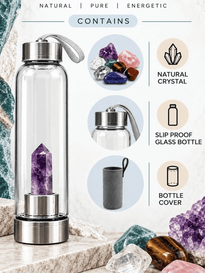 Green Aventurine Crystal Water Bottle