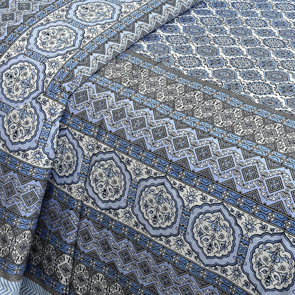 Floral Haveli – Ethnic Jaipuri Printed Bedsheet Set with Pillow Covers