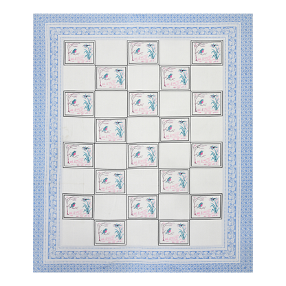 Kalakriti Neelkanth Serenity Pure Cotton Double Bedsheet with 2 Pillow Covers