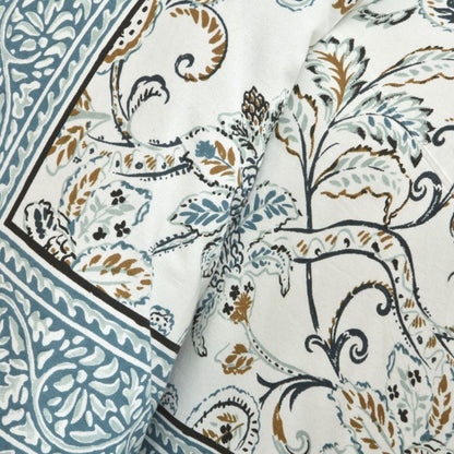 Peacock Breeze Sanganeri Single Bedsheet with 1 Pillow Cover Printed Flat Bed Sheet (60" x 90")