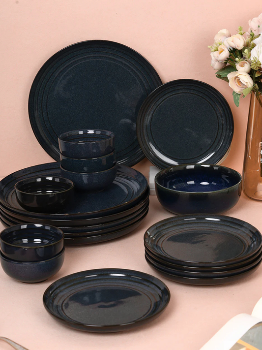 Celestial Blue Studio Pottery Ceremic Dinner Set