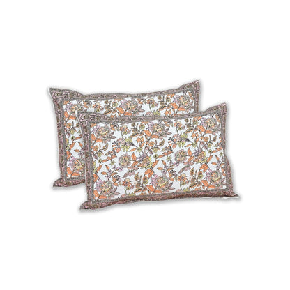Phoolwadi Essence– Ethnic Jaipuri Printed Bedsheet Set with Pillow Covers