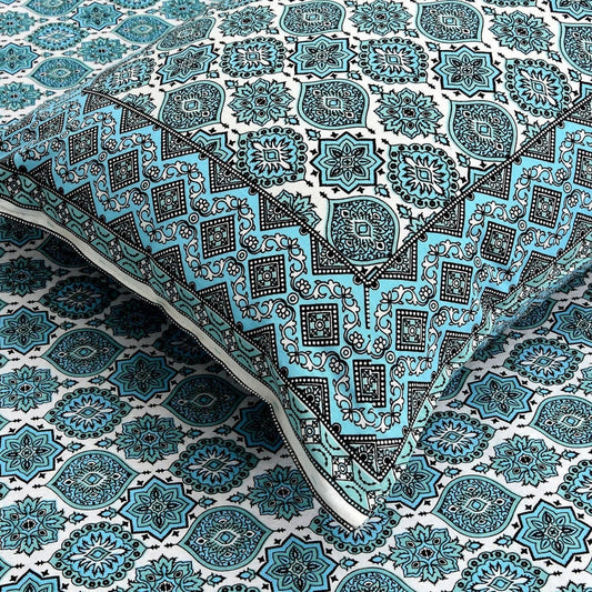 Rajasthan Reverie– Ethnic Jaipuri Printed Bedsheet Set with Pillow Covers